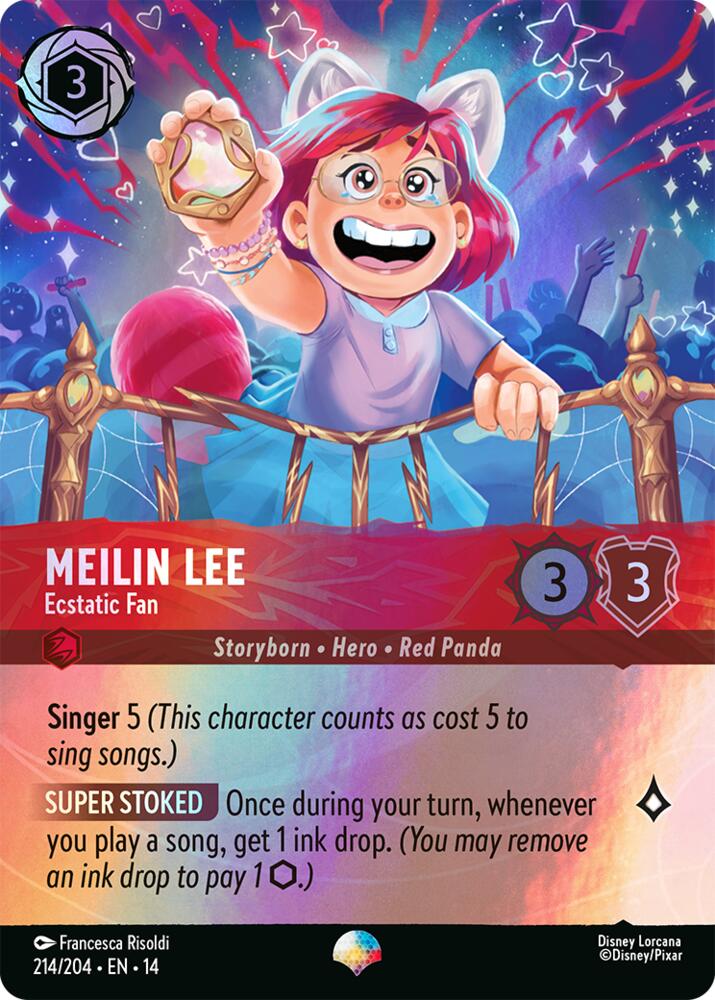 Meilin Lee, Ecstatic Fan 214/204 (Hyperia City) - Rainbow Holofoil