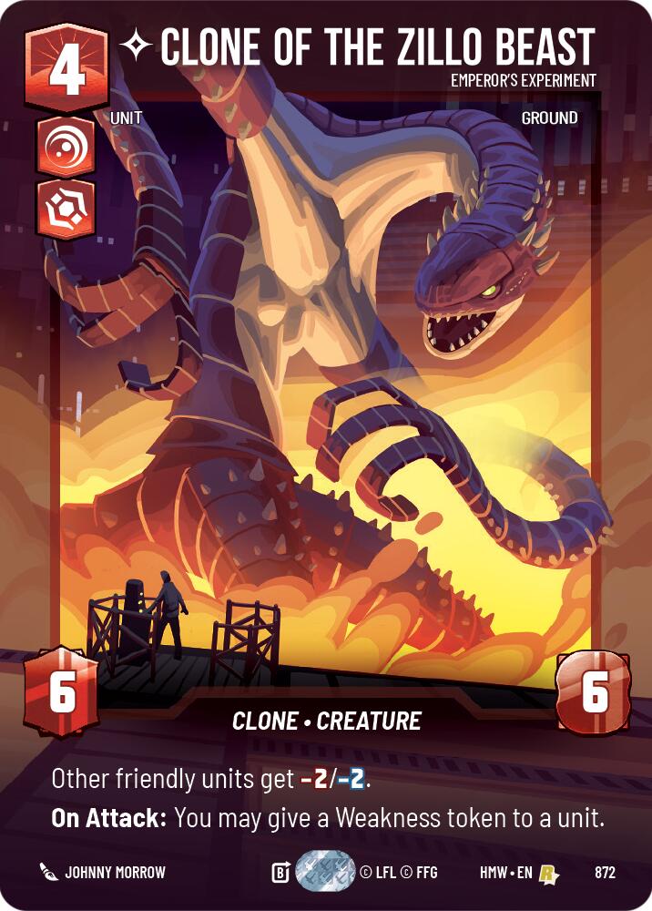 Clone of the Zillo Beast Emperors Experiment Prestige Foil 872 (Homeworlds) - Foil