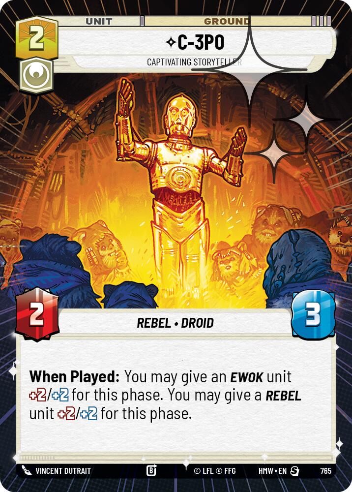 C 3PO Captivating Storyteller Hyperspace Foil 765 (Homeworlds) - Foil