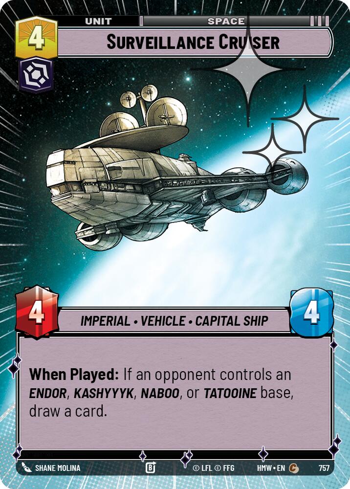 Surveillance Cruiser Hyperspace Foil 757 (Homeworlds) - Foil