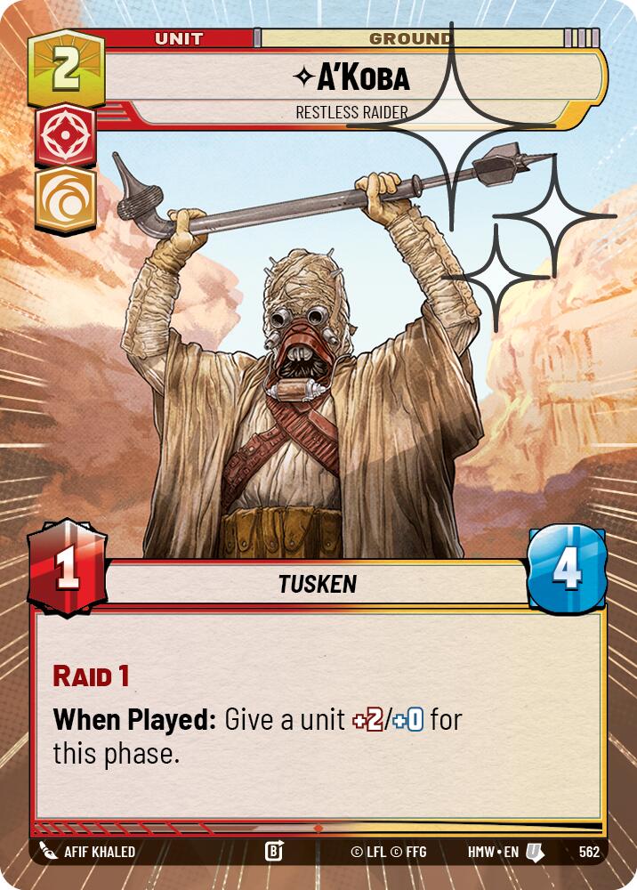 AKoba Restless Raider Hyperspace Foil 562 (Homeworlds) - Foil