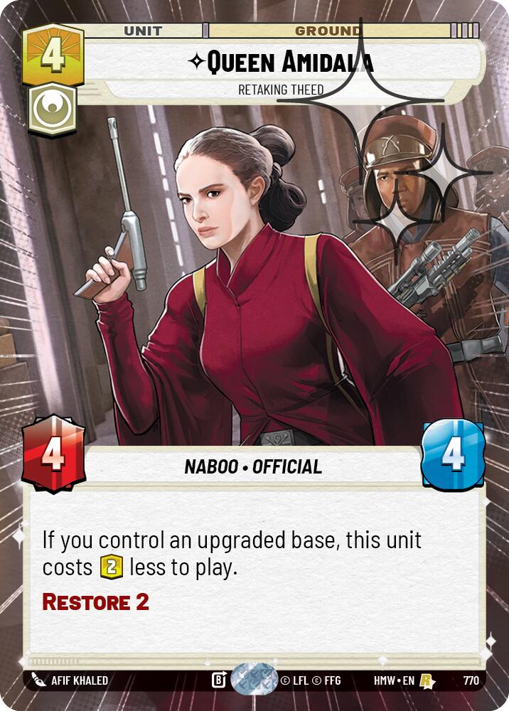 Queen Amidala Retaking Theed Hyperspace Foil 770 (Homeworlds) - Foil