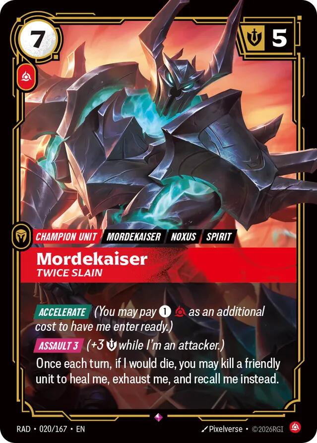 Mordekaiser - Twice Slain 020/167 (Radiance) - Foil
