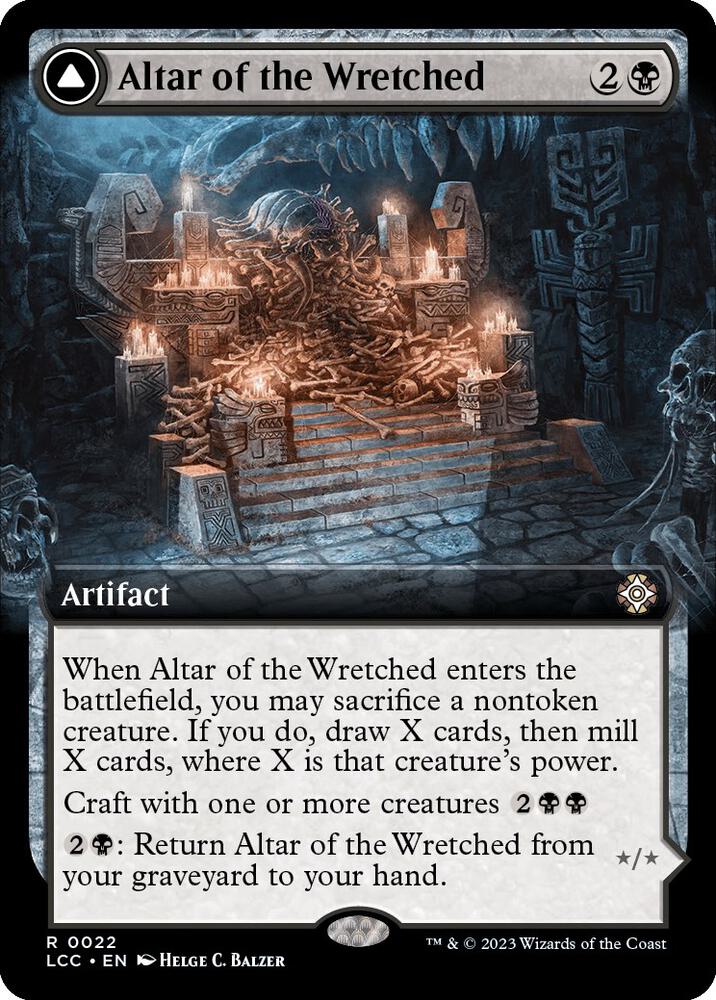 Altar of the Wretched // Wretched Bonemass 22 (Commander: The Lost Caverns of Ixalan) - Extended Art