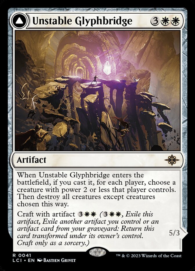 Unstable Glyphbridge // Sandswirl Wanderglyph 41/291 (The Lost Caverns of Ixalan)