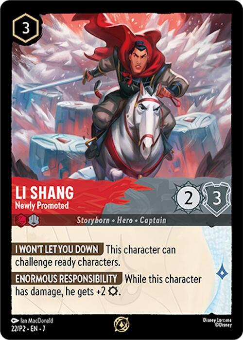 Li Shang Newly Promoted (Disney Lorcana Promo Cards) - Cold Foil
