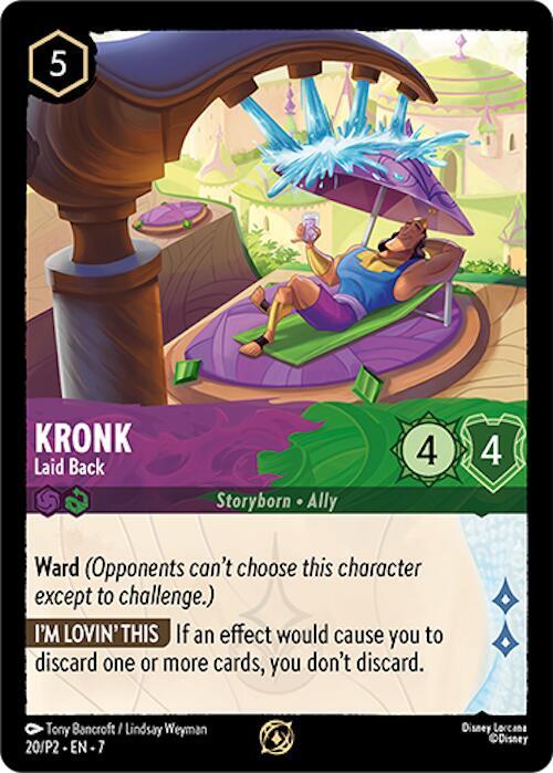 Kronk Laid Back (Disney Lorcana Promo Cards) - Cold Foil