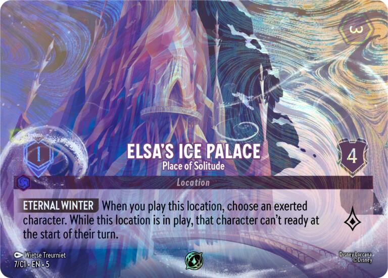 Elsas Ice Palace Place of Solitude (Disney Lorcana Promo Cards) - Holofoil