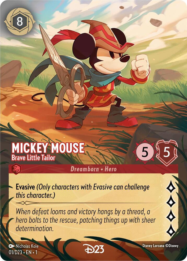 Mickey Mouse Brave Little Tailor Extended Art (D23 Promos) - Holofoil