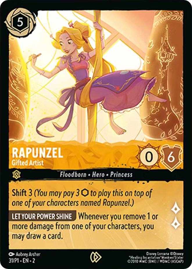 Rapunzel Gifted Artist (Disney Lorcana Promo Cards) - Cold Foil