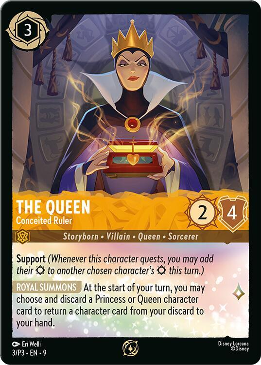 The Queen Conceited Ruler (Disney Lorcana Promo Cards) - Cold Foil
