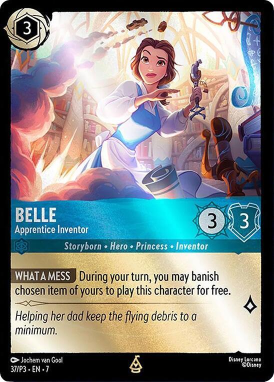 Belle Apprentice Inventor (Disney Lorcana Promo Cards) - Cold Foil