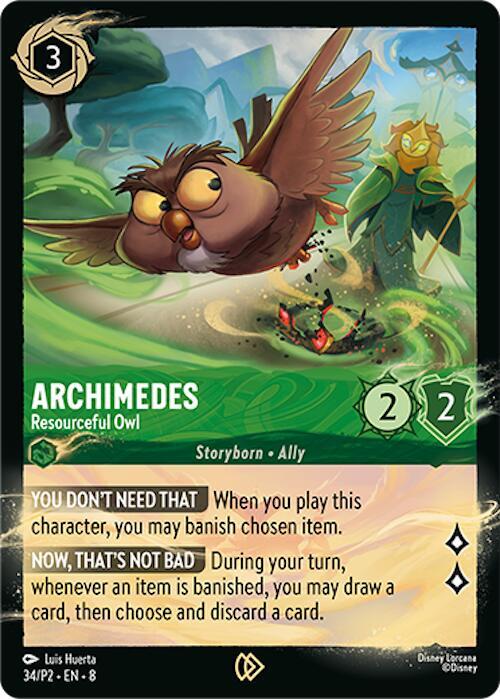 Archimedes Resourceful Owl (Disney Lorcana Promo Cards) - Holofoil