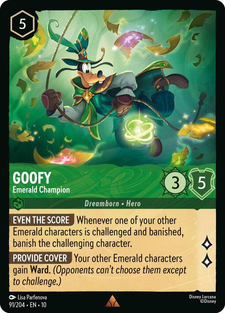 Goofy Emerald Champion (Whispers in the Well) - Cold Foil