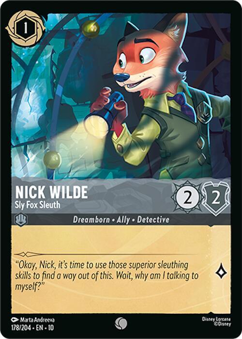 Nick Wilde Sly Fox Sleuth (Whispers in the Well) - Cold Foil