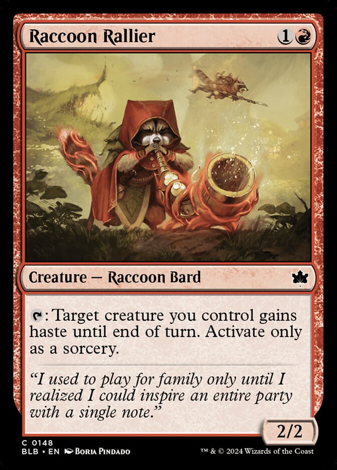 Raccoon Rallier 148 (Bloomburrow)