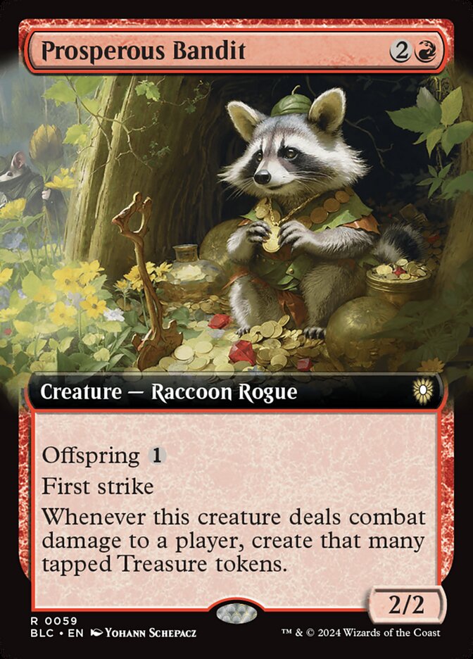 Prosperous Bandit 59 (Commander: Bloomburrow) - Extended Art