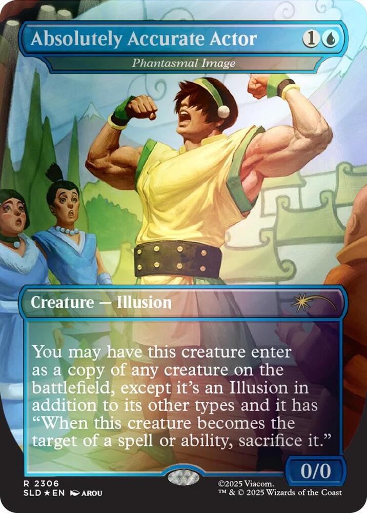 Absolutely Accurate Actor // Phantasmal Image 2306 (Secret Lair Drop Series) - Borderless Rainbow Foil