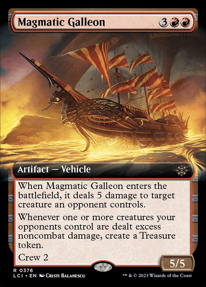 Magmatic Galleon 376/291 (The Lost Caverns of Ixalan) - Extended Art