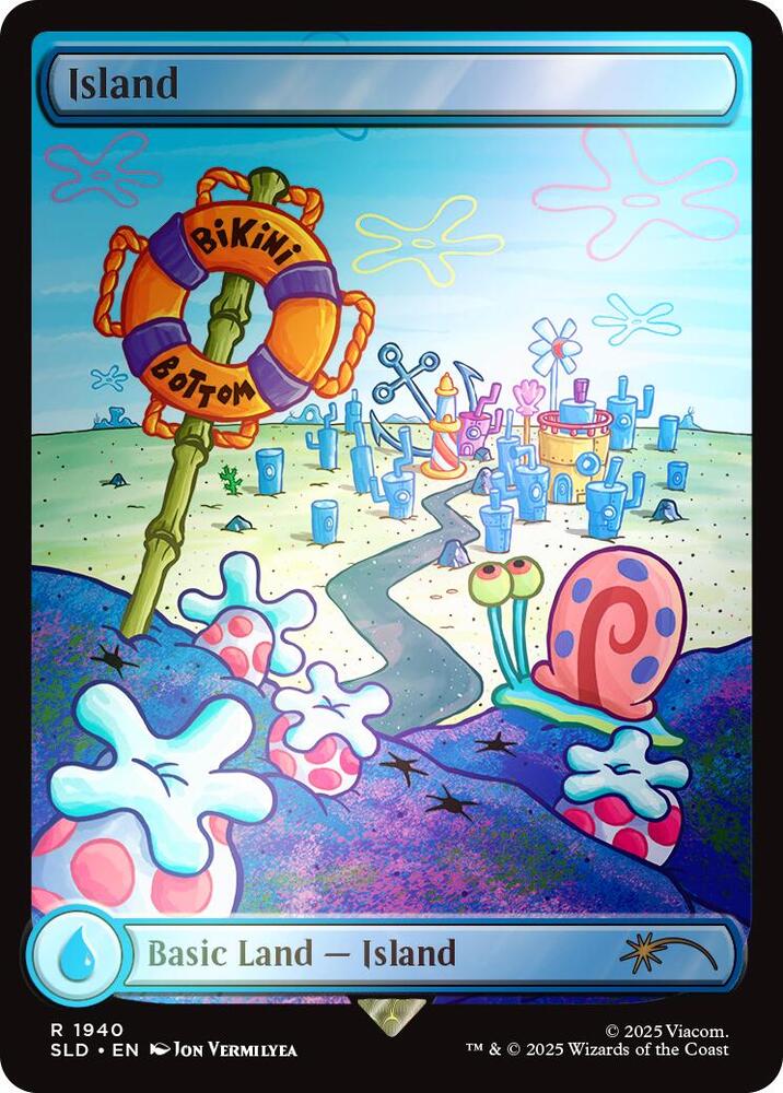 Island 1940 (Secret Lair Drop Series) - Full Art Rainbow Foil