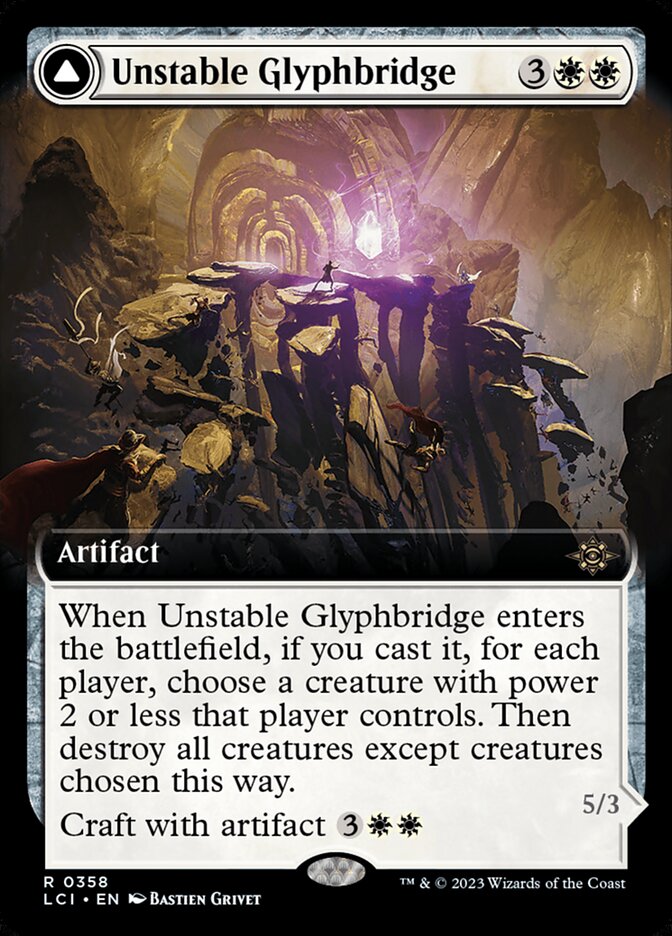 Unstable Glyphbridge // Sandswirl Wanderglyph 358/291 (The Lost Caverns of Ixalan) - Extended Art Foil