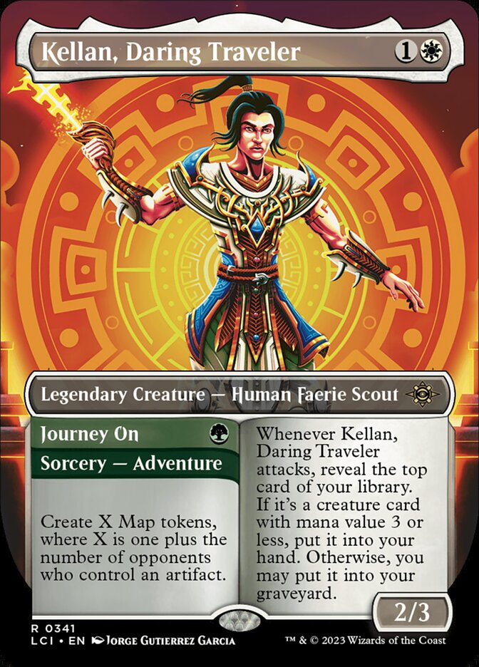 Kellan, Daring Traveler // Journey On 341/291 (The Lost Caverns of Ixalan) - Borderless