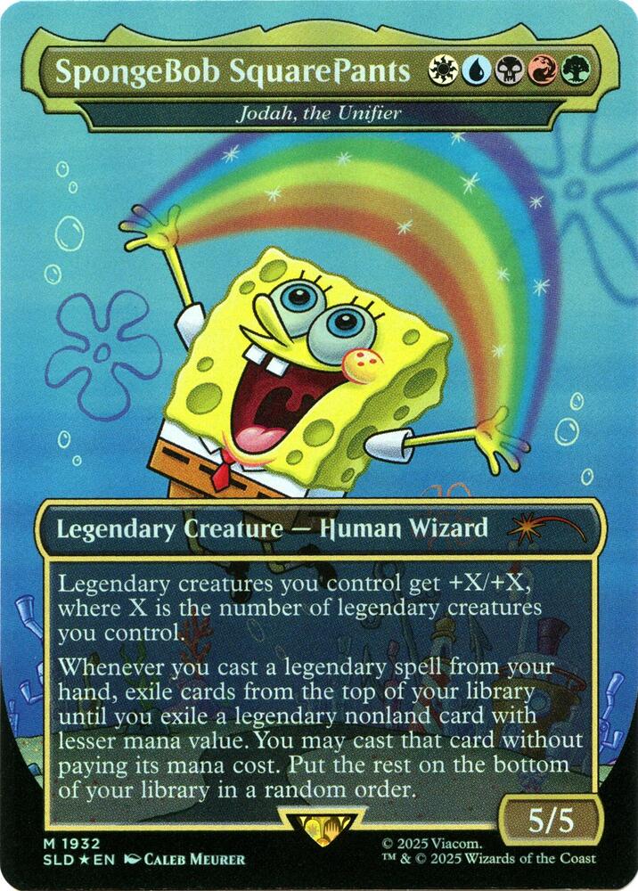 SpongeBob SquarePants // Jodah, the Unifier 1932 (Secret Lair Drop Series) - Borderless Rainbow Foil