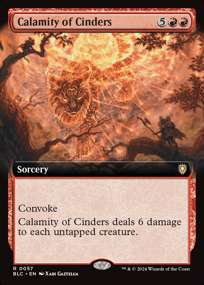 Calamity of Cinders 57 (Commander: Bloomburrow) - Extended Art