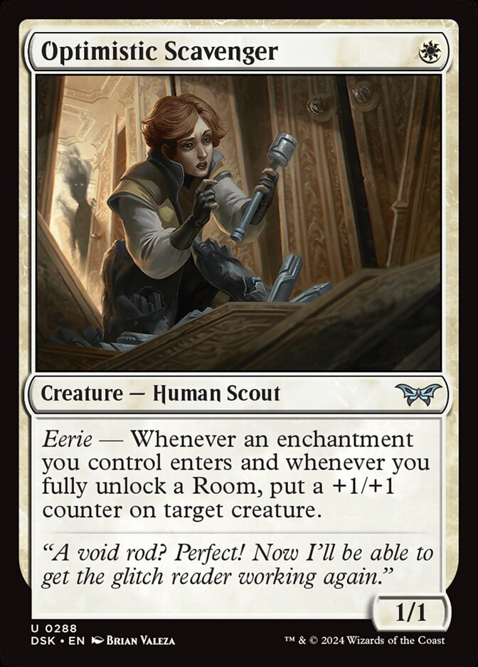 Optimistic Scavenger (Lurking Evil) 288 (Duskmourn: House of Horror) - Foil