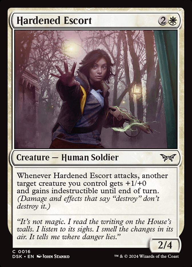 Hardened Escort 16 (Duskmourn: House of Horror) - Foil