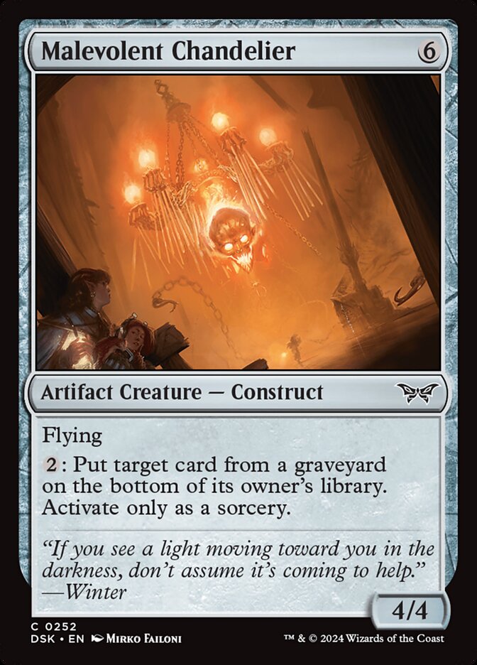 Malevolent Chandelier 252/286 (Duskmourn: House of Horror) - Foil
