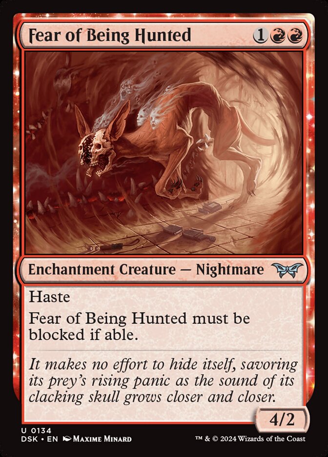 Fear of Being Hunted 134/286 (Duskmourn: House of Horror) - Foil