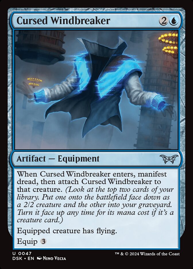 Cursed Windbreaker 47/286 (Duskmourn: House of Horror)