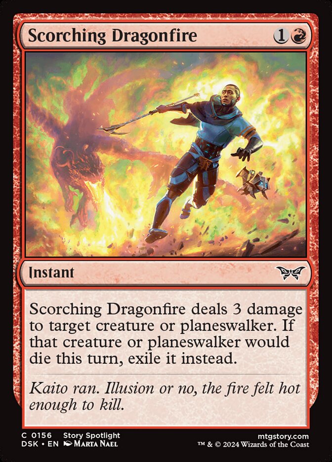 Scorching Dragonfire 156/286 (Duskmourn: House of Horror) - Foil