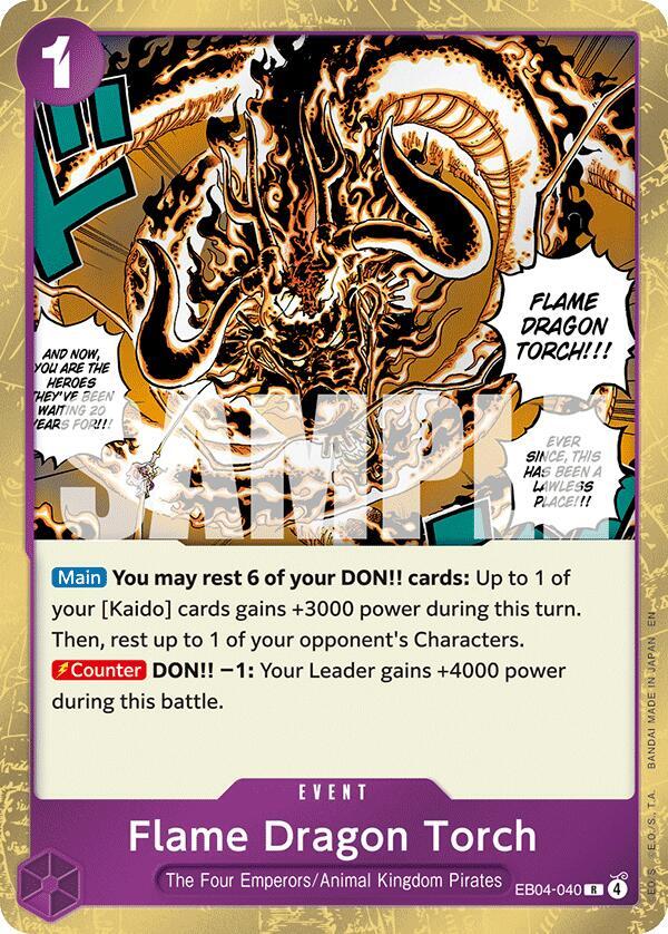 Flame Dragon Torch EB04-040 (The Azure Sea's Seven) - Foil