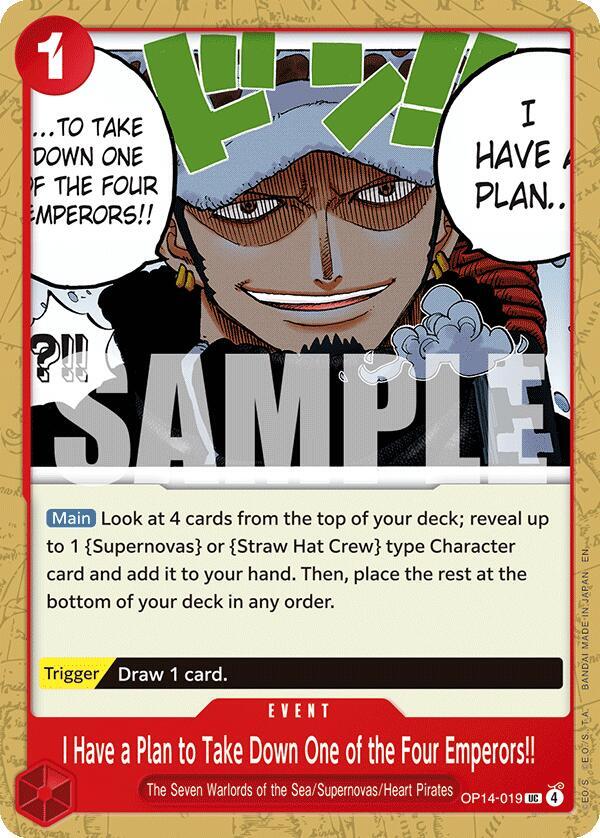 I Have a Plan to Take Down One of the Four Emperors!! OP14-019 (The Azure Sea's Seven)