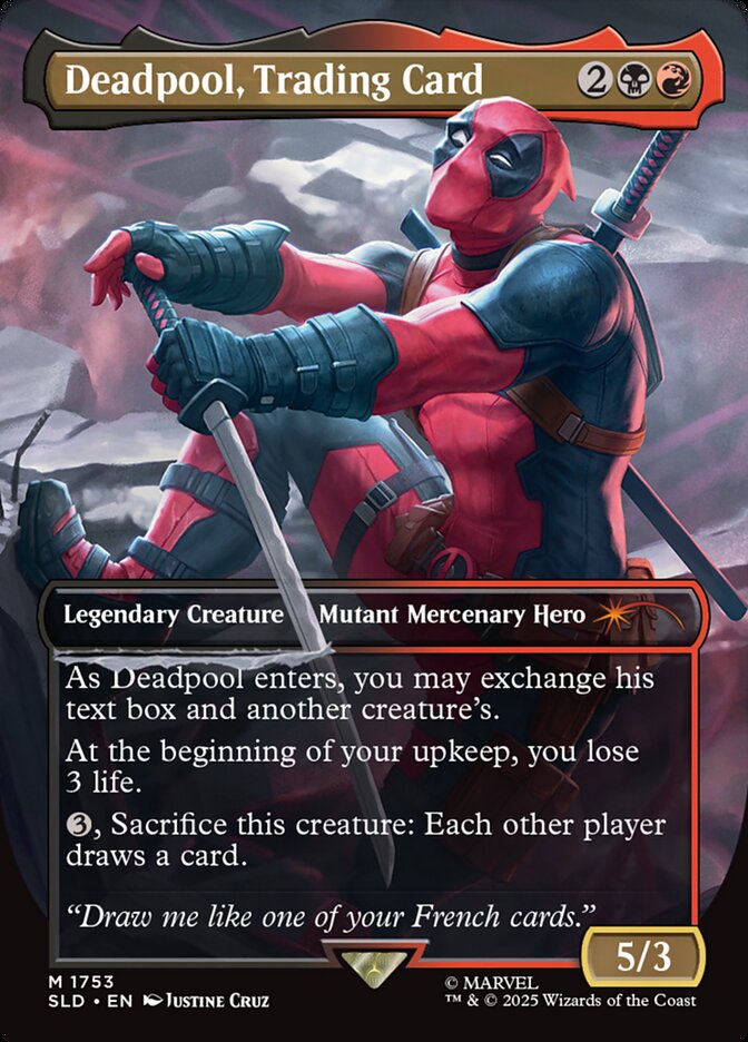 Deadpool, Trading Card 1753 (Secret Lair Drop Series) - Borderless