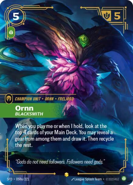 Ornn Blacksmith Alternate Art (Spiritforged) - Foil