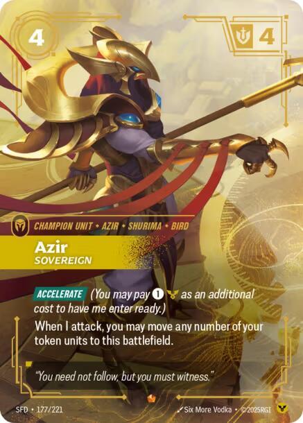 Azir - Sovereign 177/221 (Spiritforged) - Foil