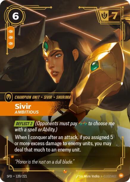 Sivir - Ambitious 120/221 (Spiritforged) - Foil
