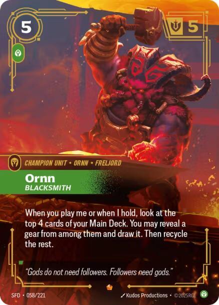 Ornn - Blacksmith 58/221 (Spiritforged) - Foil