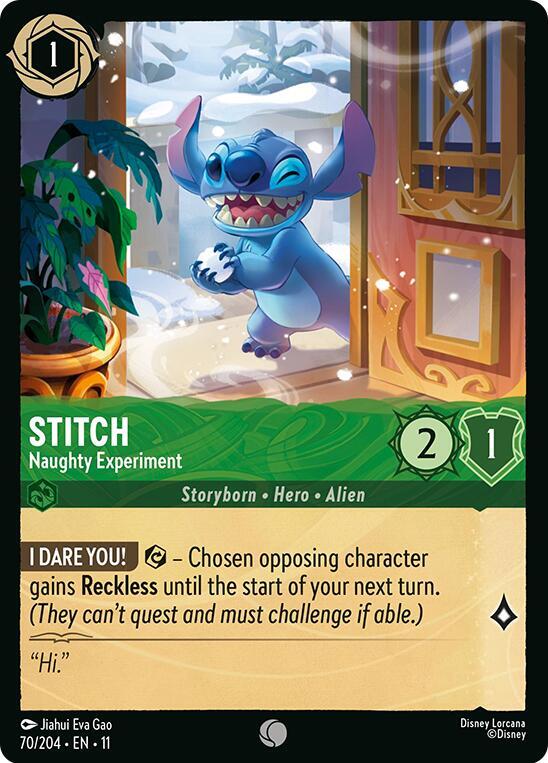 Stitch, Naughty Experiment 70/204 (Winterspell) - Cold Foil