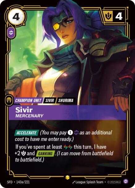 Sivir - Mercenary 143a/221 (Spiritforged) - Foil
