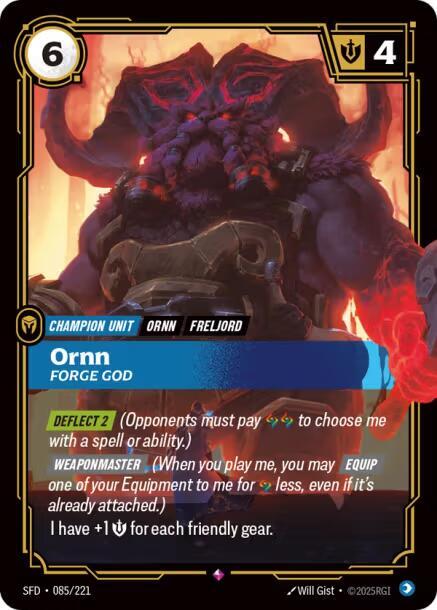 Ornn - Forge God 85/221 (Spiritforged) - Foil