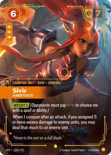 Sivir - Ambitious 120a/221 (Spiritforged) - Foil