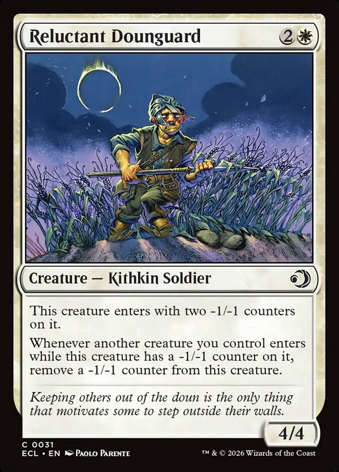 Reluctant Dounguard 31 (Lorwyn Eclipsed) - Foil