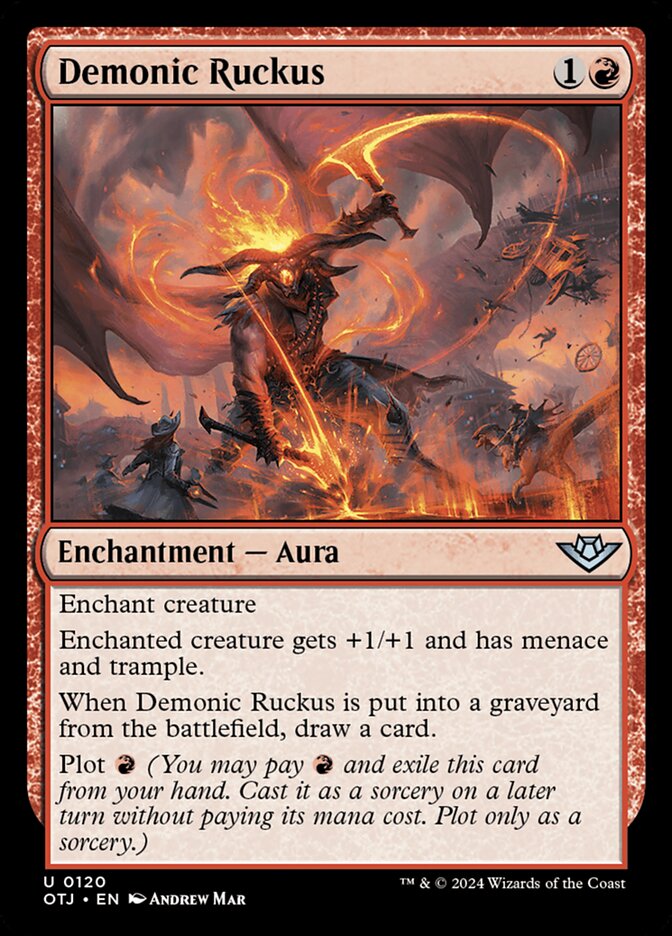 Demonic Ruckus 120/286 (Outlaws of Thunder Junction) - Foil