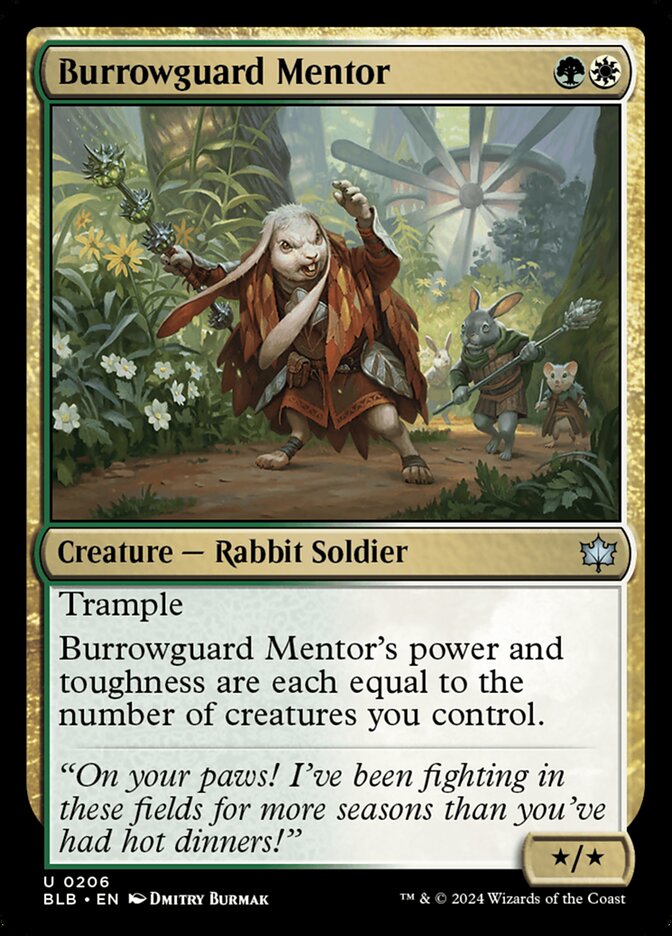 Burrowguard Mentor 206 (Bloomburrow) - Foil