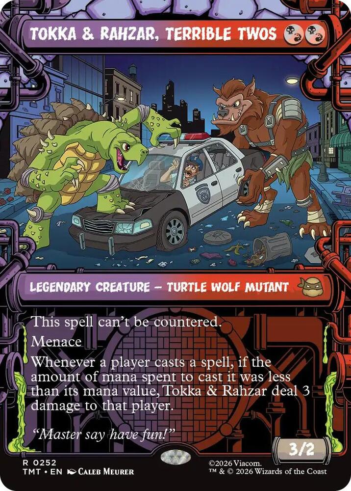 Tokka and Rahzar, Terrible Twos 252/190 (Teenage Mutant Ninja Turtles) - Showcase Foil