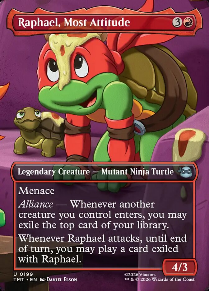 Raphael, Most Attitude 199/190 (Teenage Mutant Ninja Turtles) - Borderless Foil